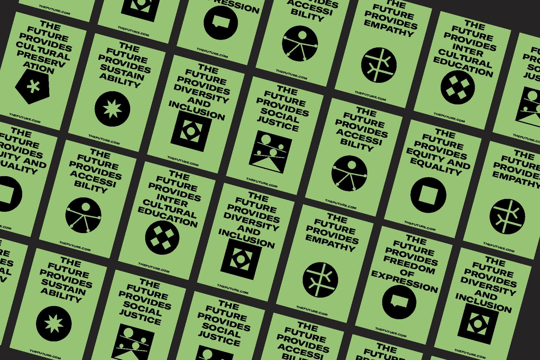 mockup de 4 cartazes, 2 vermelhos 2 azuis. 
                                Apresenta um texto -Pechakucha- que ocupa grande 
                                parte do cartaz e também apresenta uns símbolos representativos
                                deste mesmo projeto.